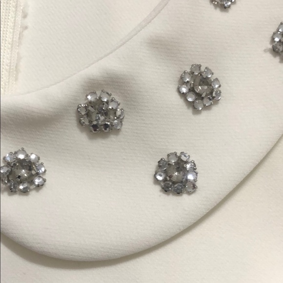 🤍 EUC Like New Ann Taylor Peter Pan Sleeveless Rhinestone Studded Top - Picture 6 of 9